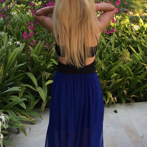 Gorgeous Royal Blue Maxi Dress - Picture 3 of 7